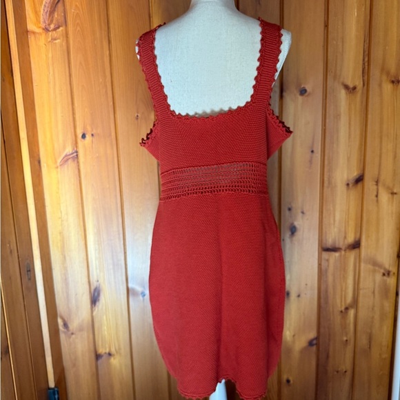 Rebecca Taylor Crochet Body Con Mini Dress in Pomodoro - Picture 6 of 6